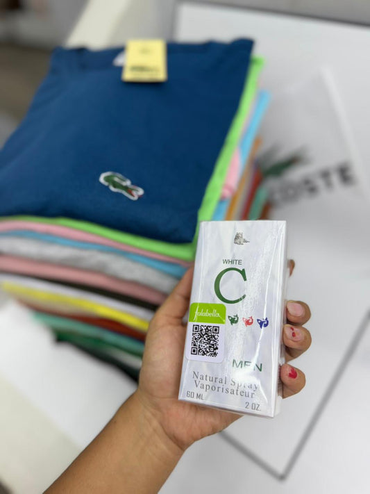 PACK X5 CAMISETAS LACOSTE + LOCION